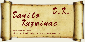 Danilo Kuzminac vizit kartica